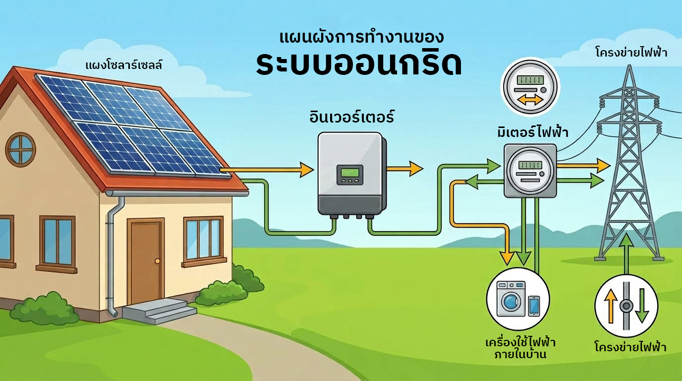 ระบบออนกริด On-Grid